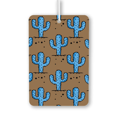 Blue Cactus Pattern Air Freshener