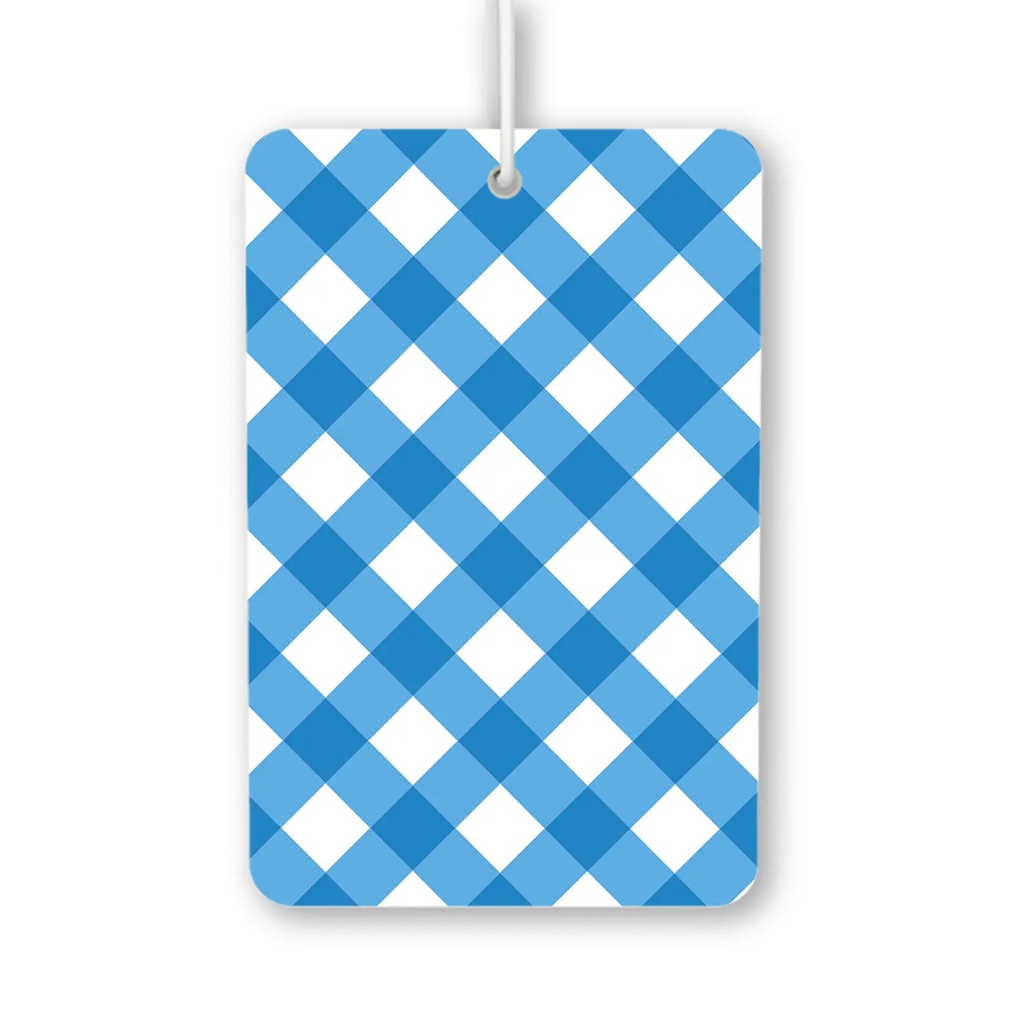 Blue Checkered Pattern Air Freshener