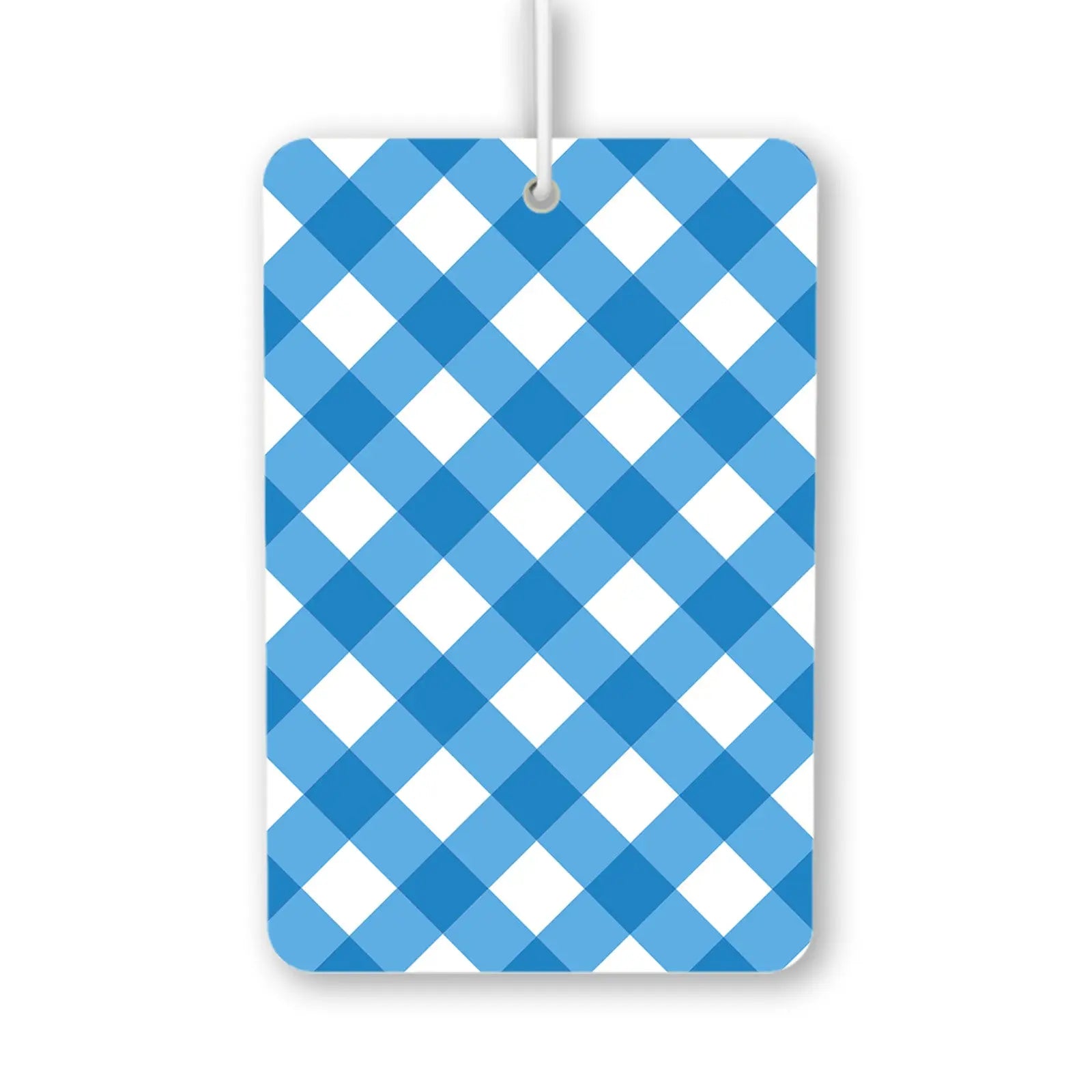 Blue Checkered Pattern Air Freshener