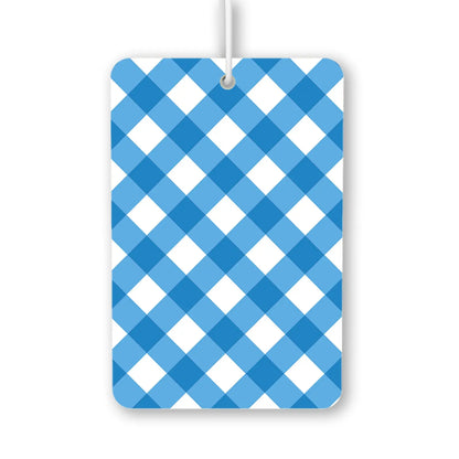 Blue Checkered Pattern Air Freshener