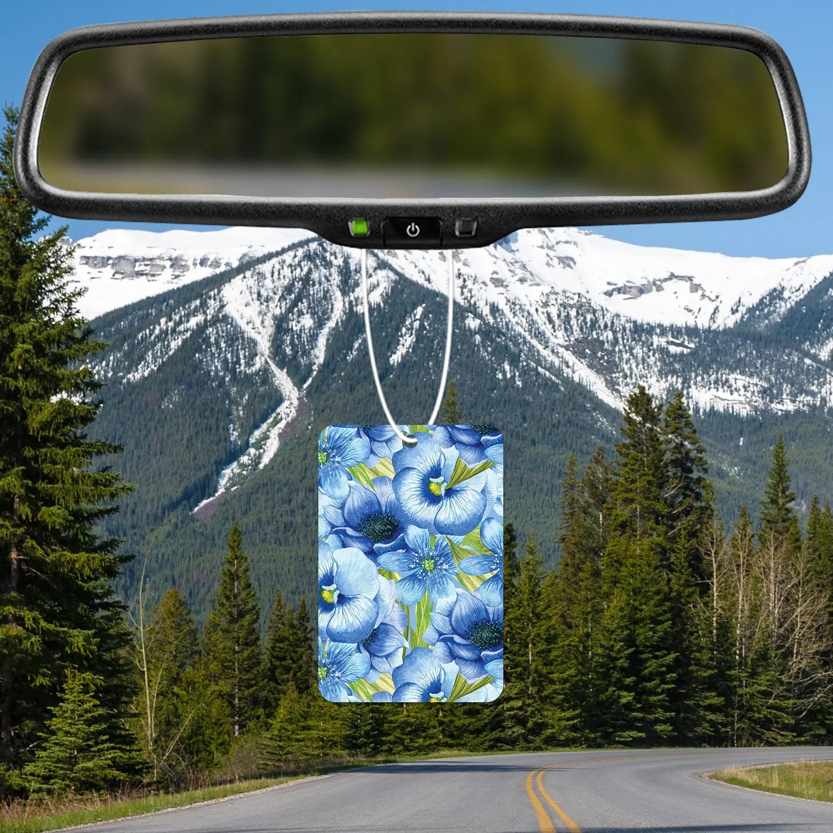 Blue Floral Pattern Air Freshener