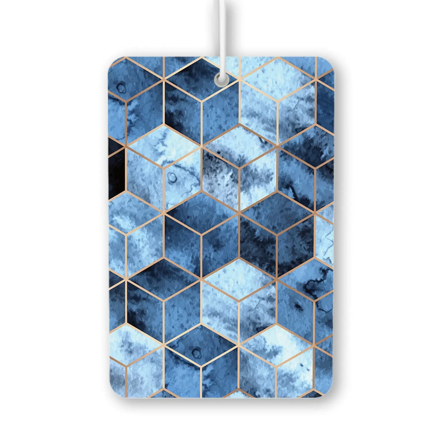 Blue Geometric Hexagon Pattern Air Freshener