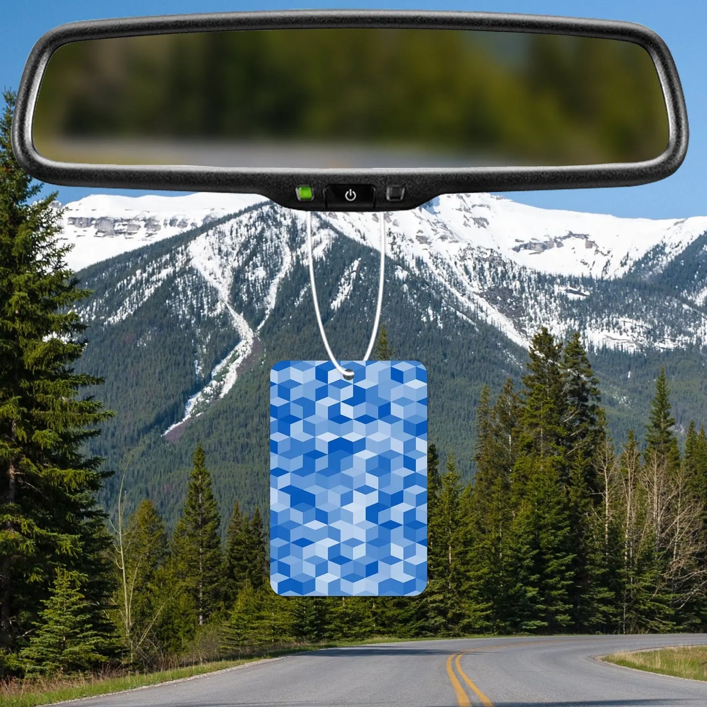 Blue Geometric Pattern Air Freshener