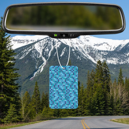 Blue Mosaic Pattern Air Freshener