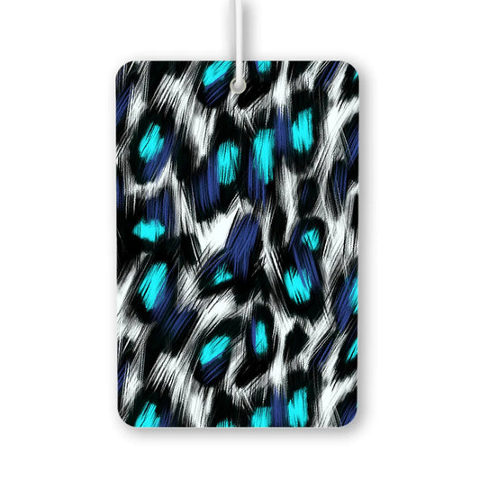 Bold Blue and Black Animal Print Air Freshener