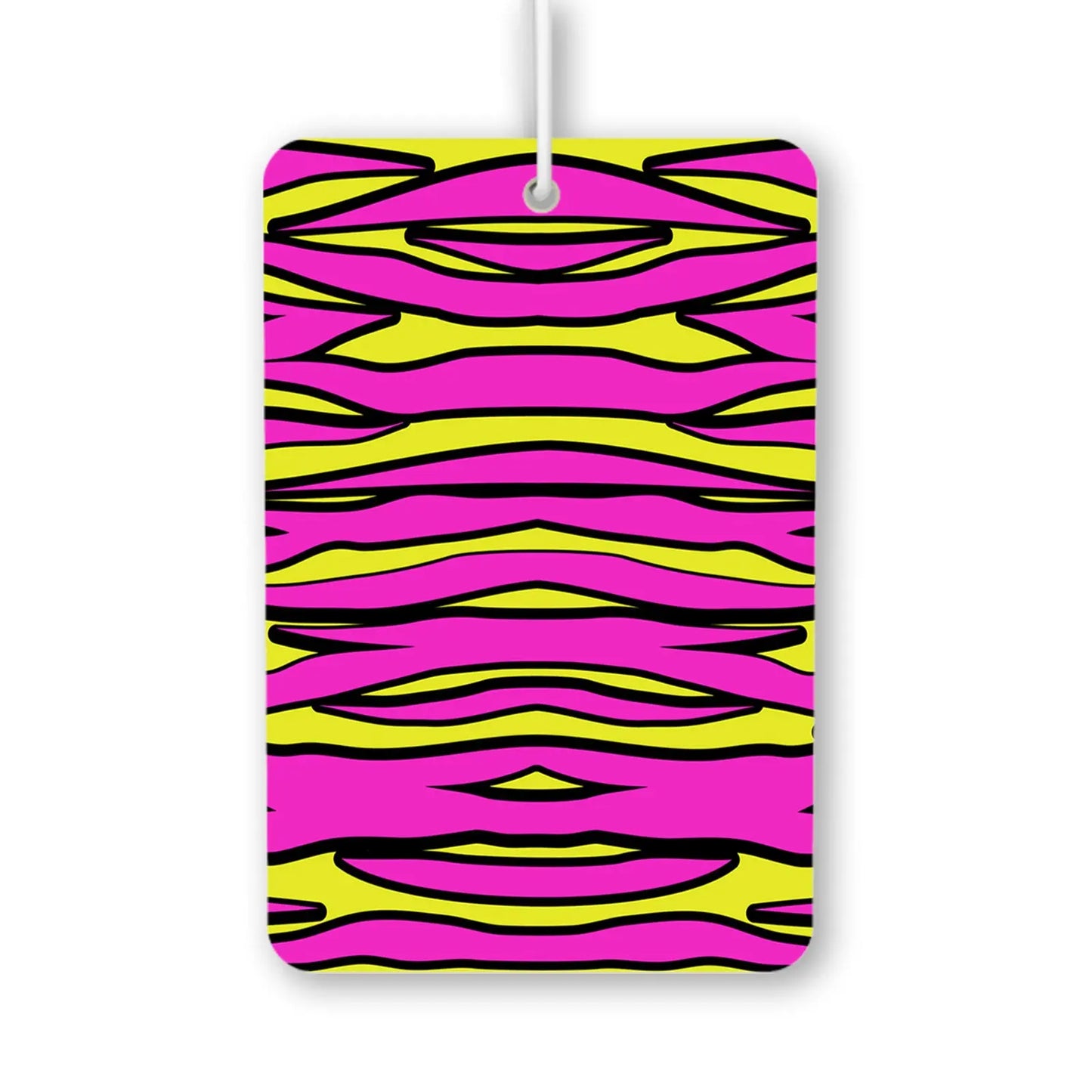 Bold Pink and Yellow Striped Air Freshener