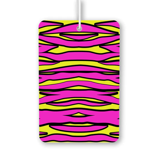 Bold Pink and Yellow Striped Air Freshener