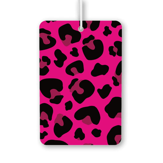 Bold Pink Leopard Print Air Freshener