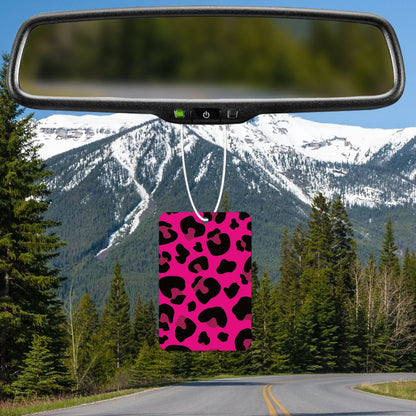 Bold Pink Leopard Print Air Freshener