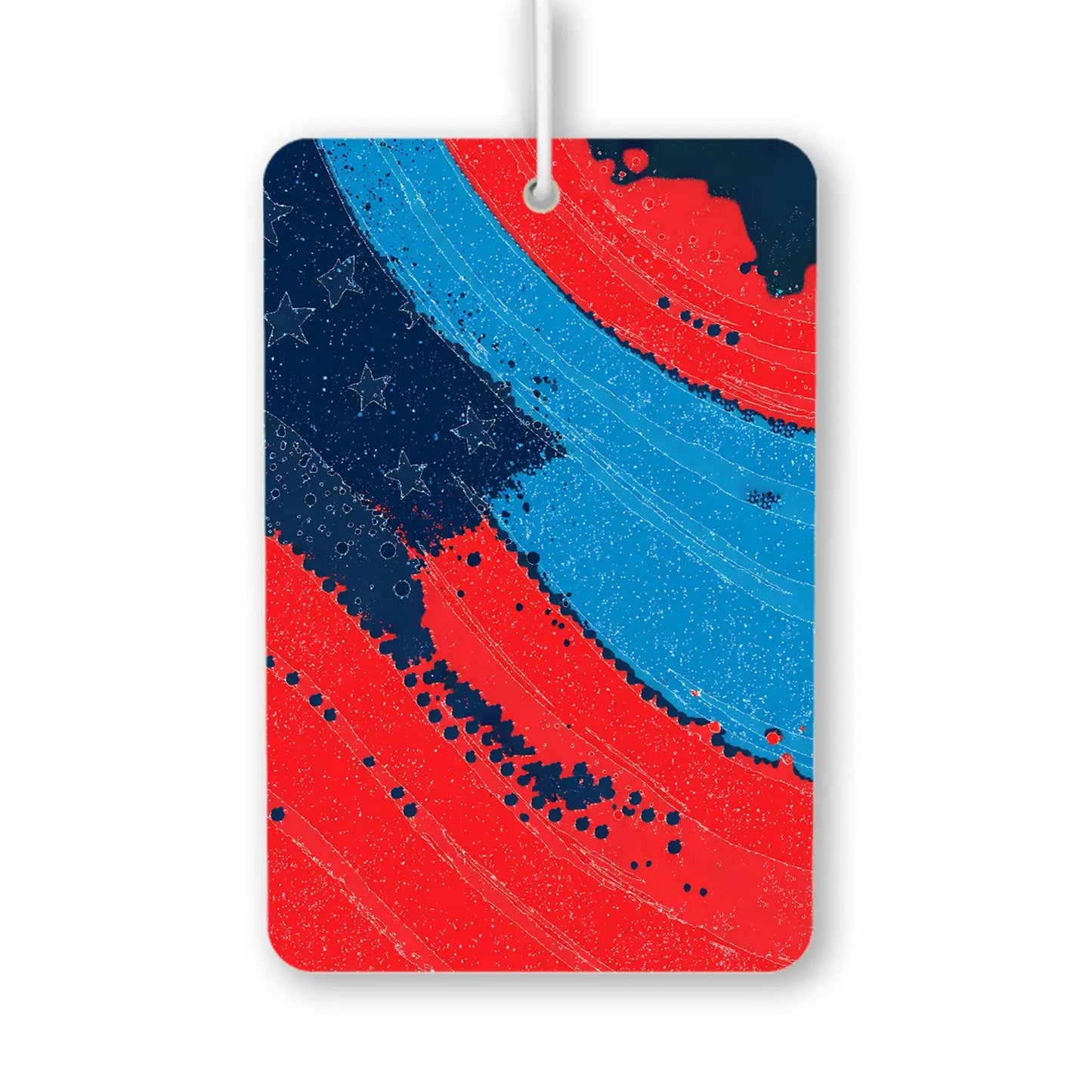 Bold Red and Blue Abstract Air Freshener