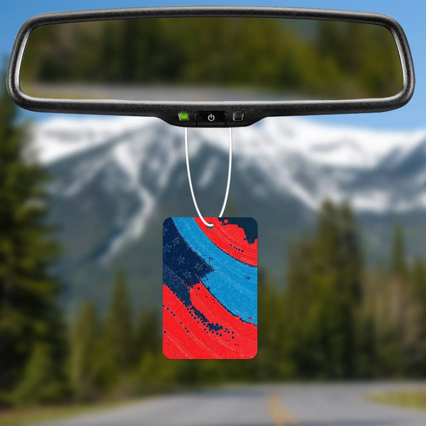 Bold Red and Blue Abstract Air Freshener