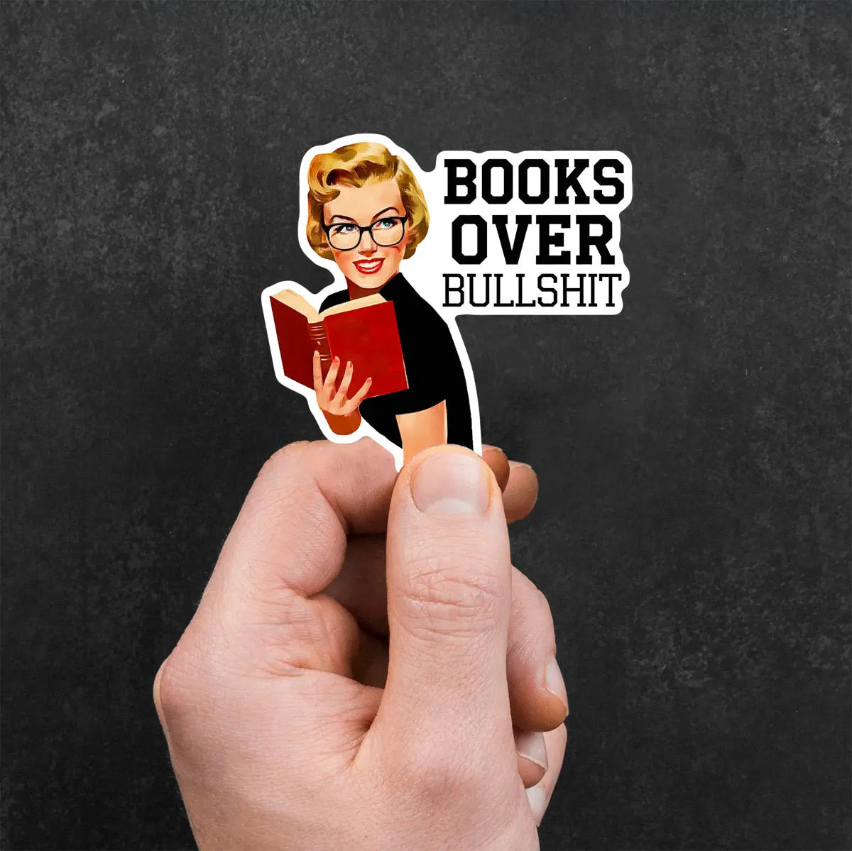 Books Over Bullshit Sticker