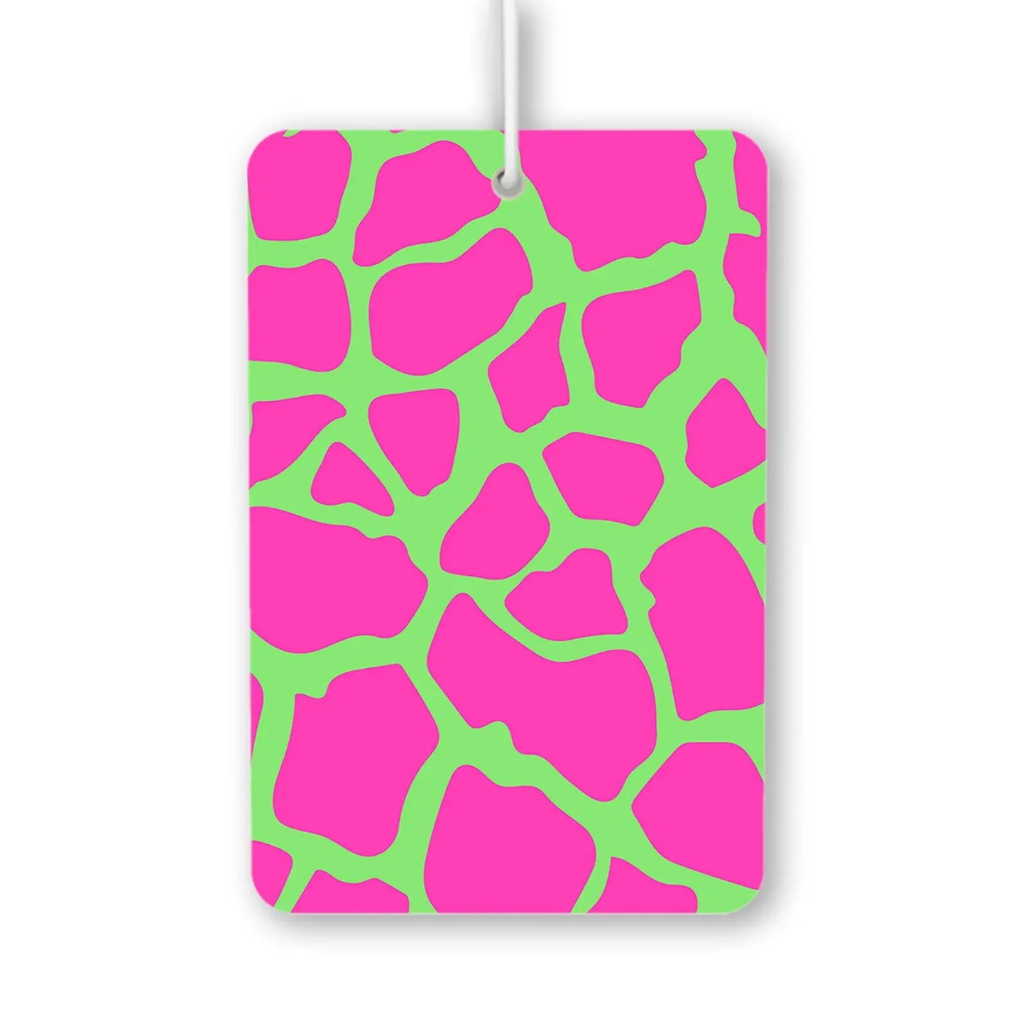 Bright Pink and Green Abstract Pattern Air Freshener