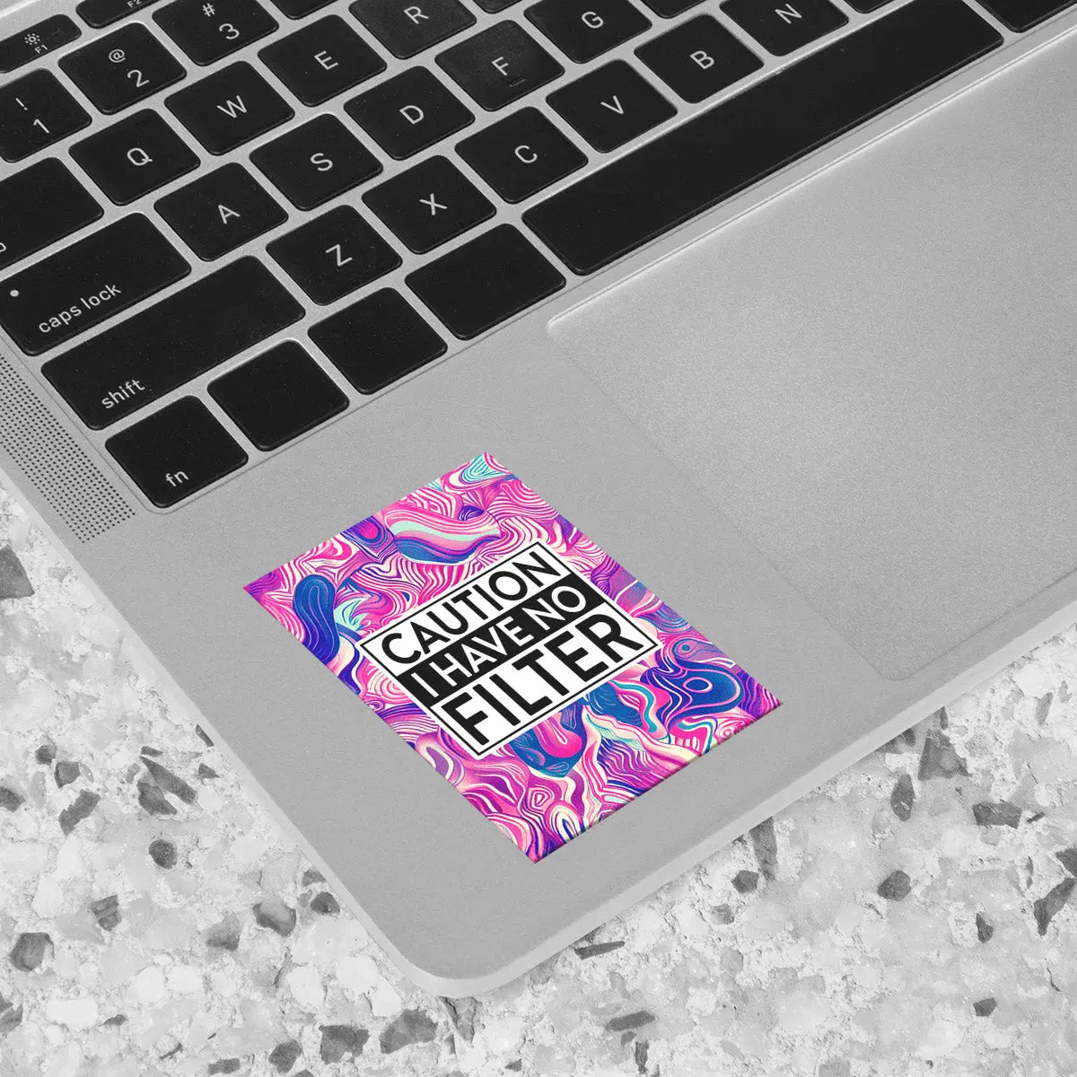 Caution I Have No Filter Sticker