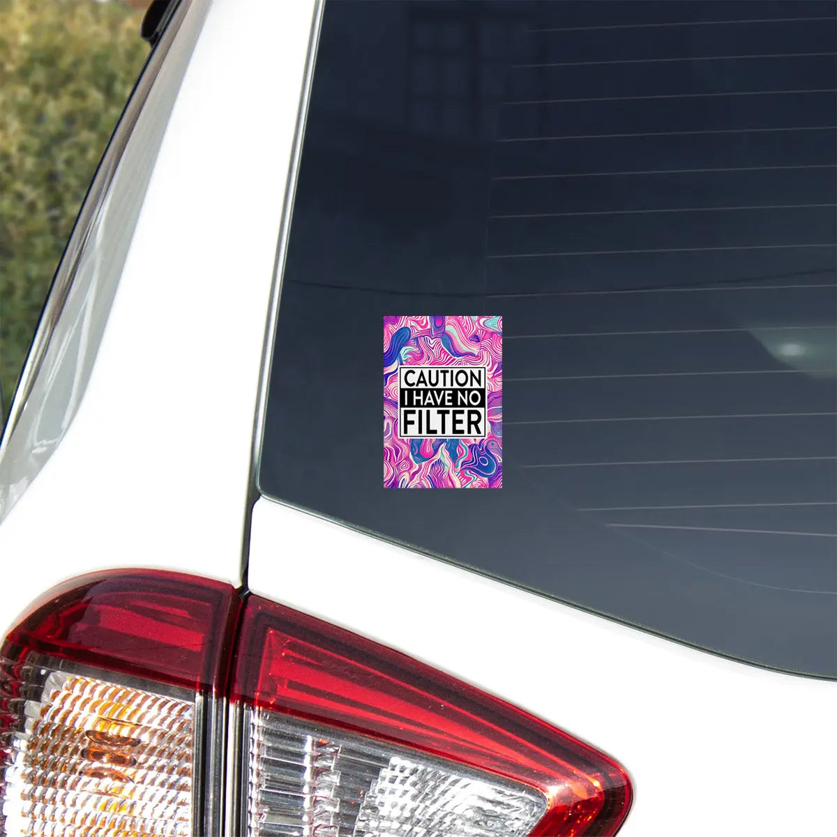Caution I Have No Filter Sticker