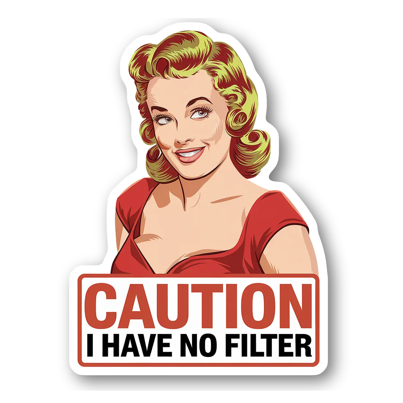 Caution No Filter Magnet