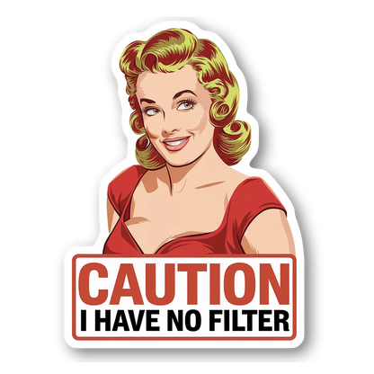 Caution No Filter Magnet