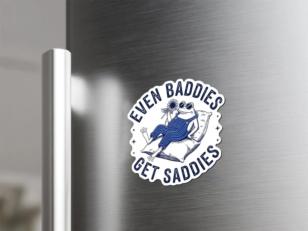 Chill Frog with Sunflower Magnet