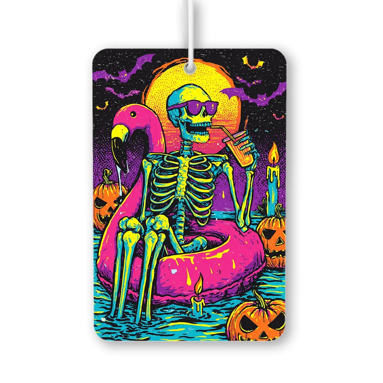 Chill Skeleton on Flamingo Air Freshener