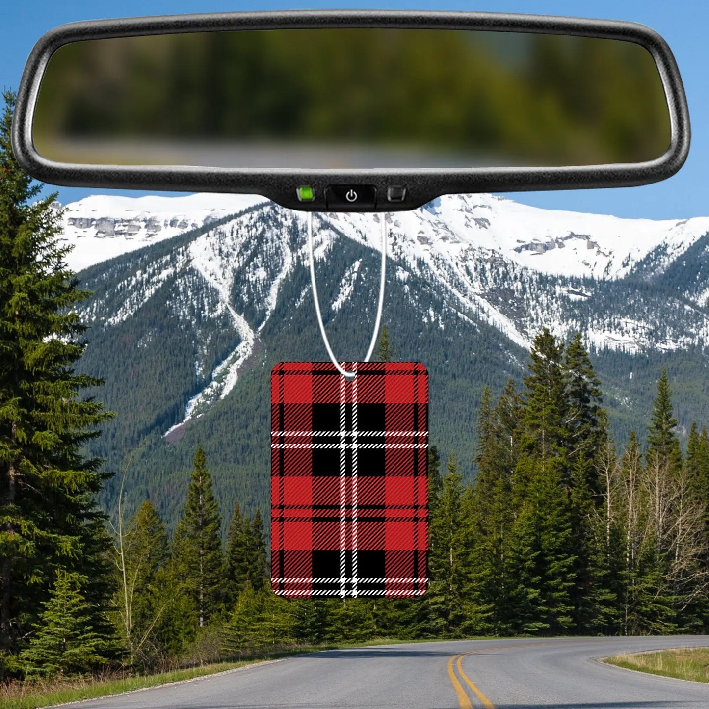 Classic Red and Black Plaid Air Freshener