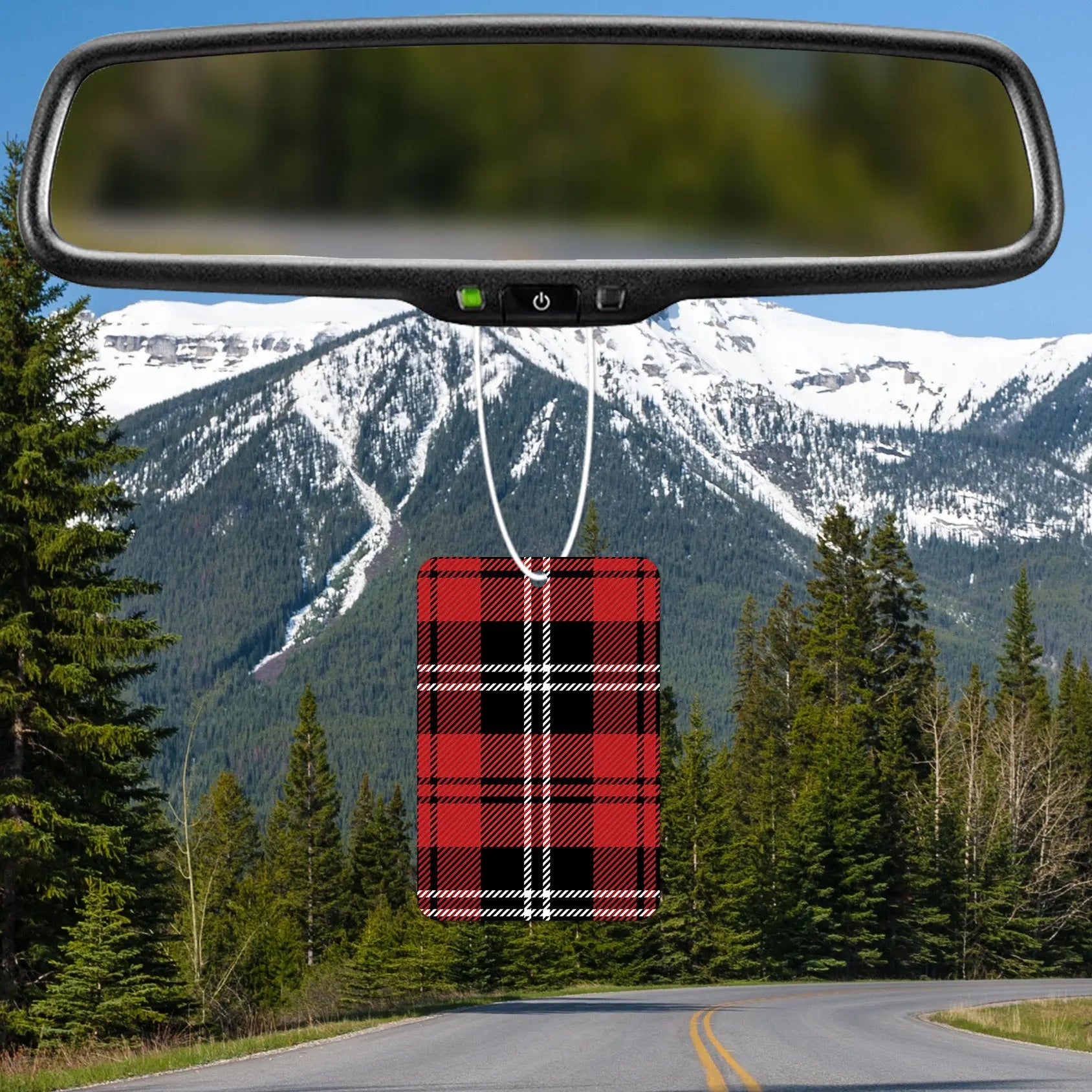 Classic Red and Black Plaid Air Freshener