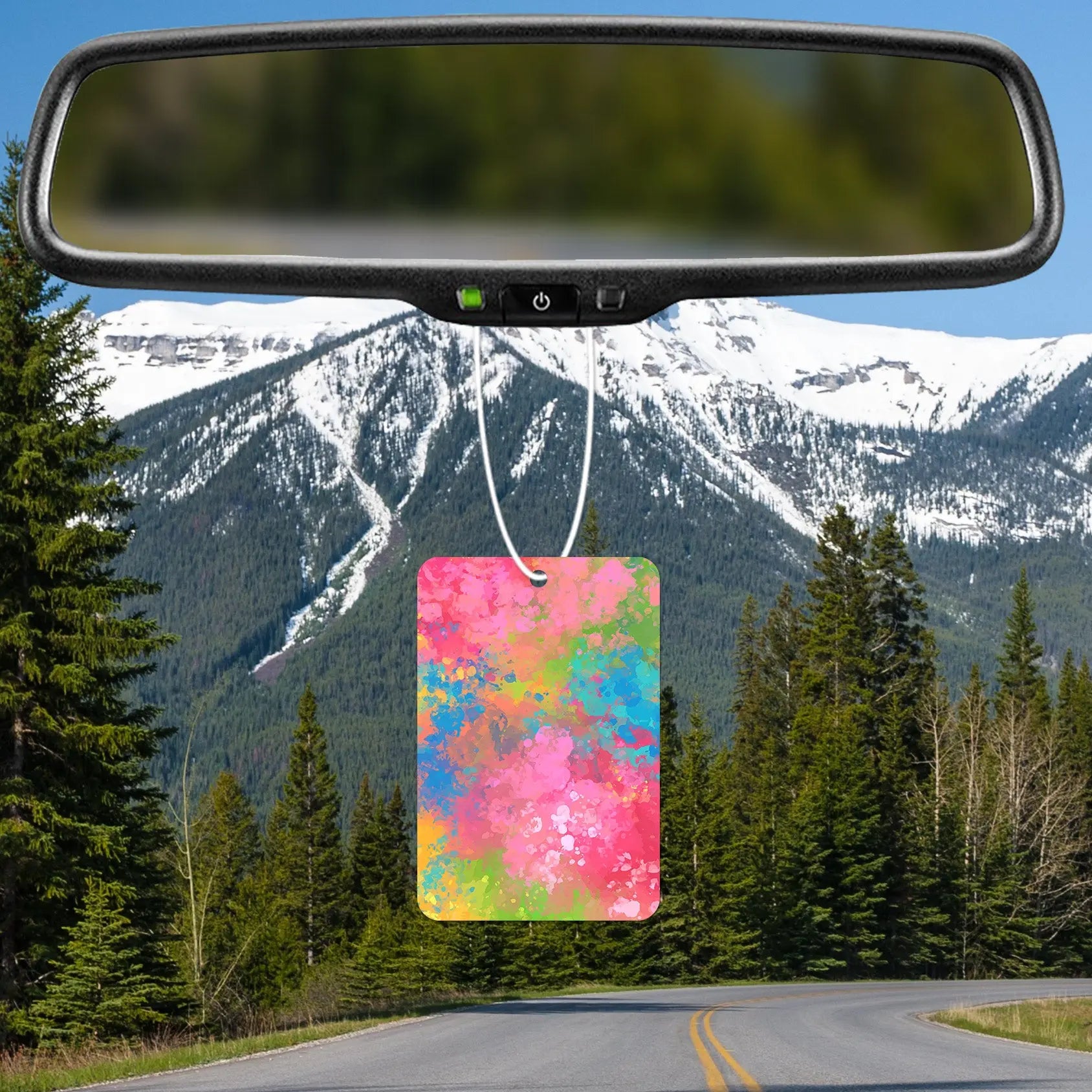 Colorful Abstract Splash Air Freshener