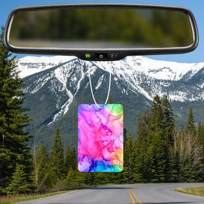 Colorful Abstract Swirl Air Freshener