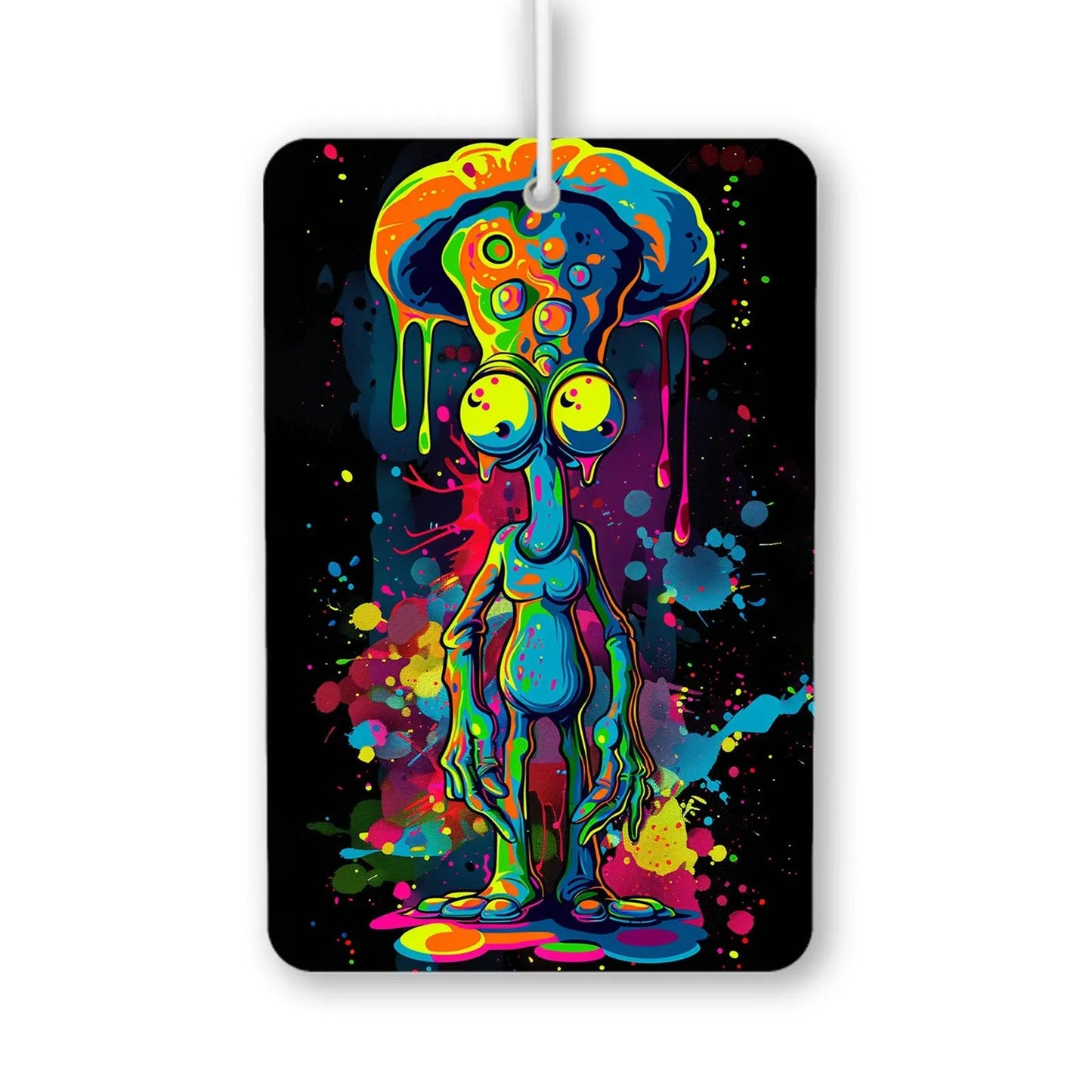 Colorful Alien Pizza Monster Air Freshener