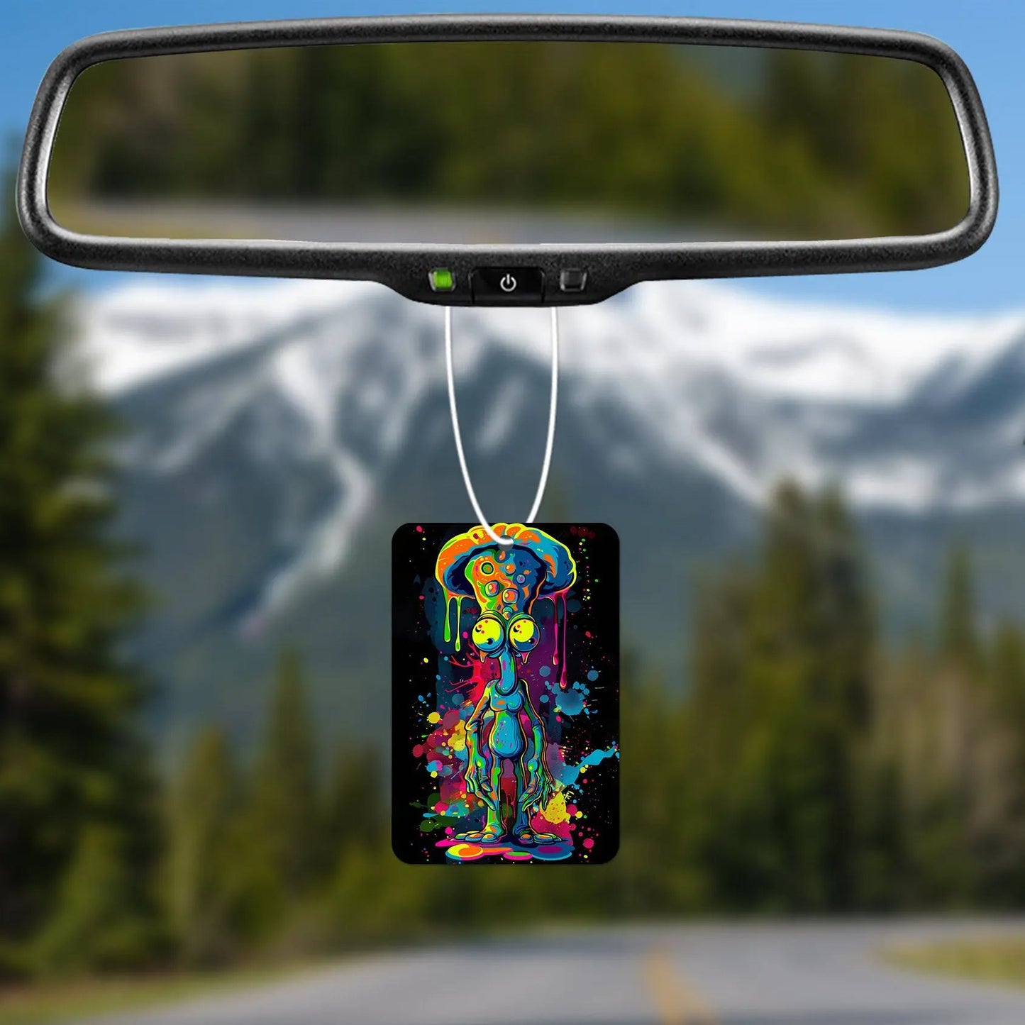 Colorful Alien Pizza Monster Air Freshener