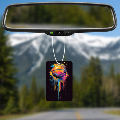 Colorful Basketball Splash Art Air Freshener