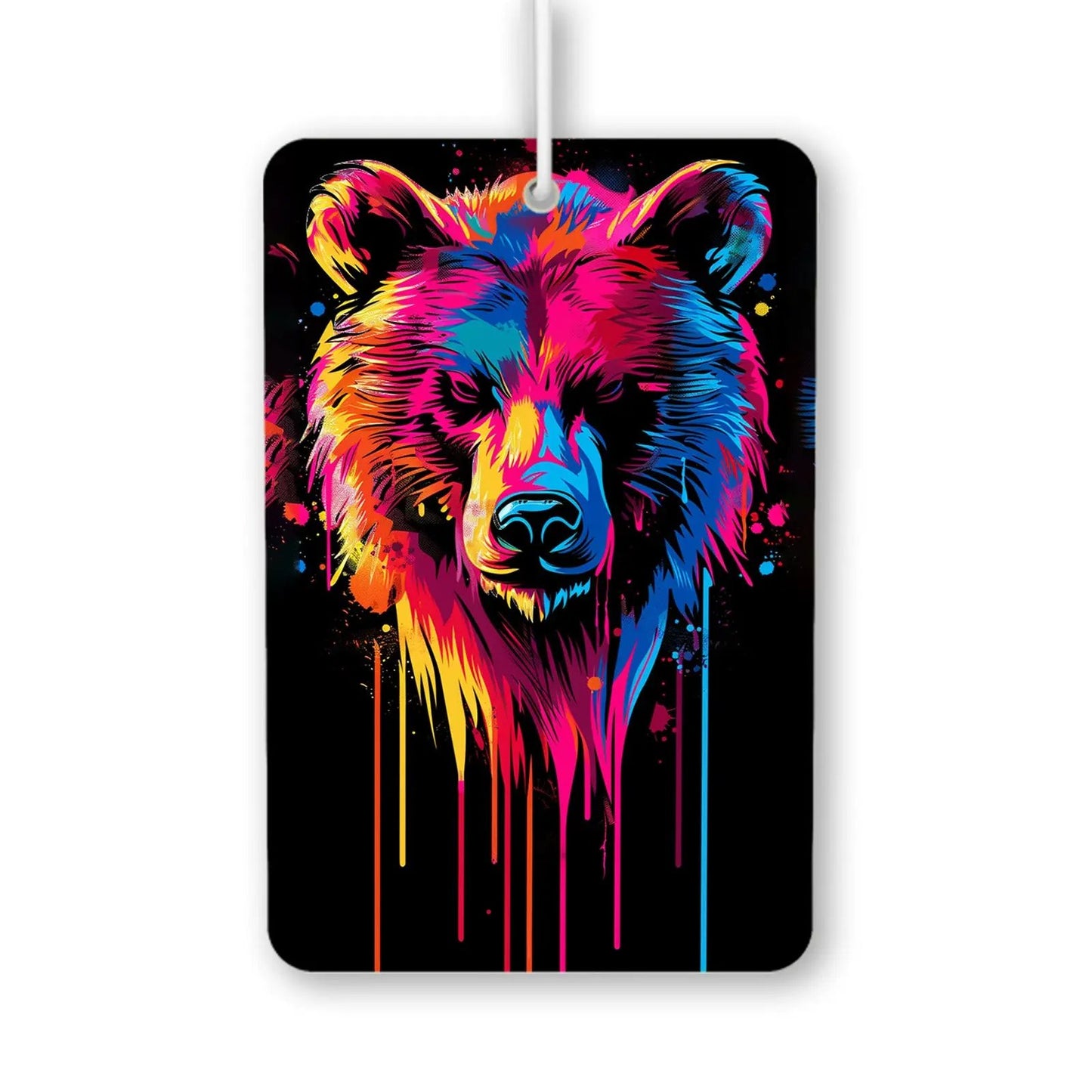 Colorful Bear Head Art Air Freshener