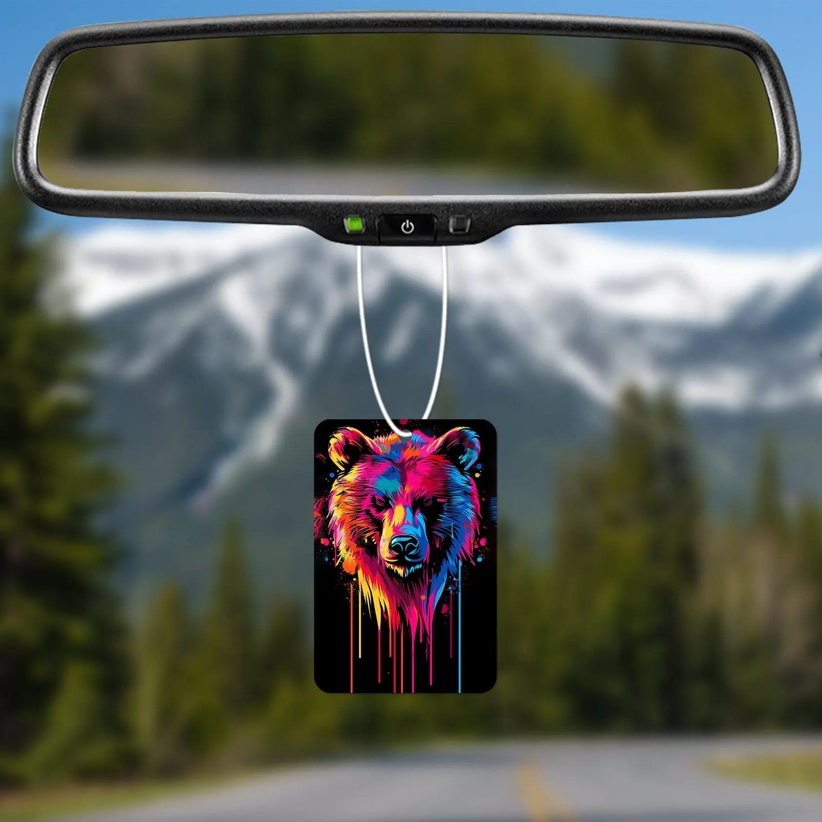 Colorful Bear Head Art Air Freshener