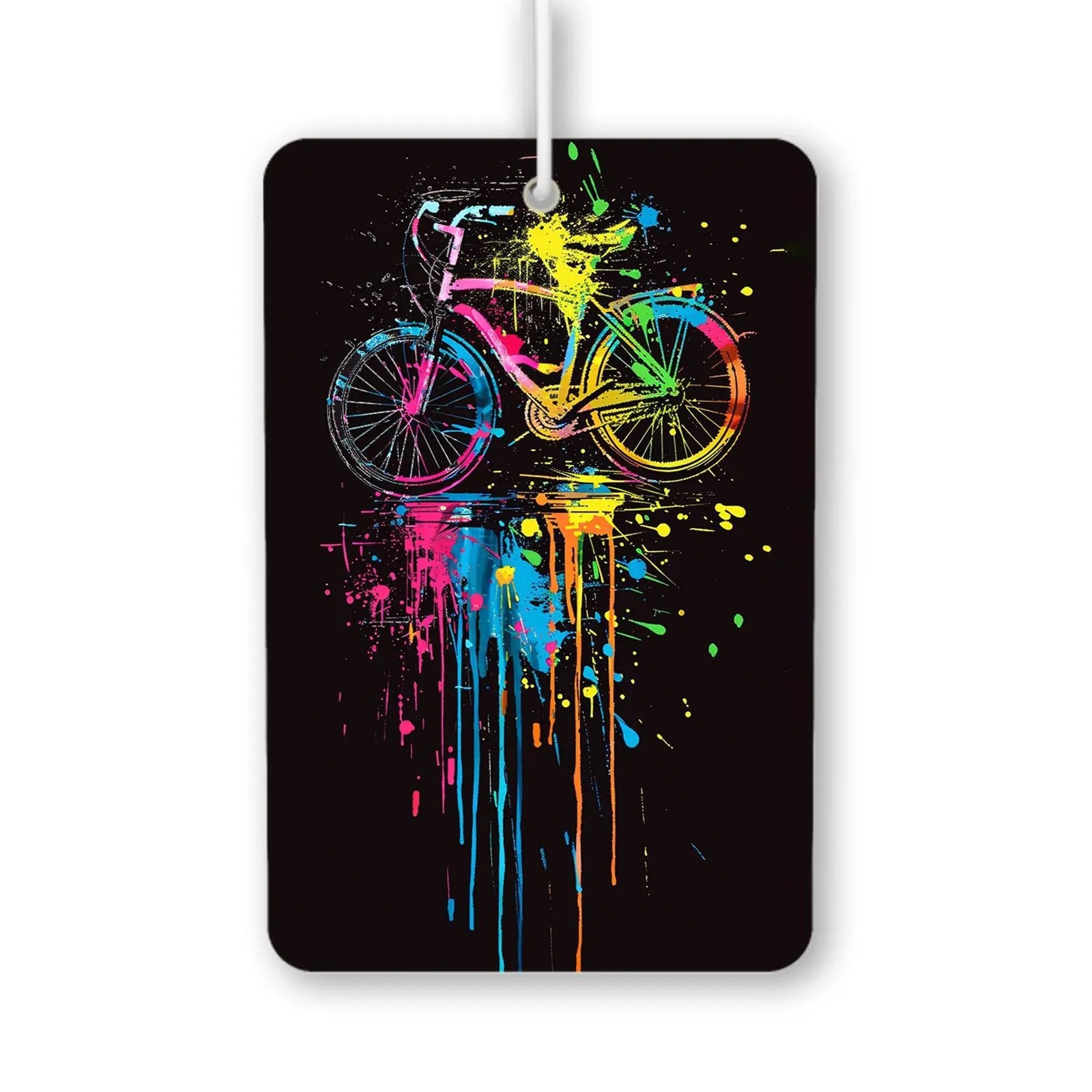 Colorful Bicycle Splash Art Air Freshener