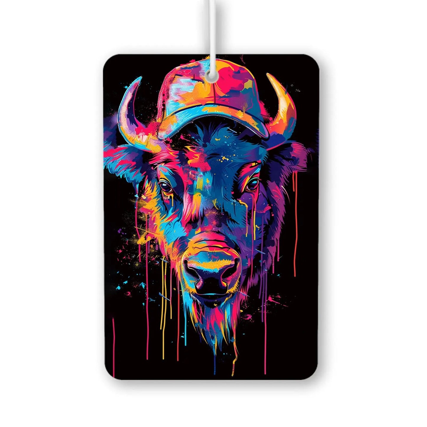 Colorful Buffalo Head Air Freshener