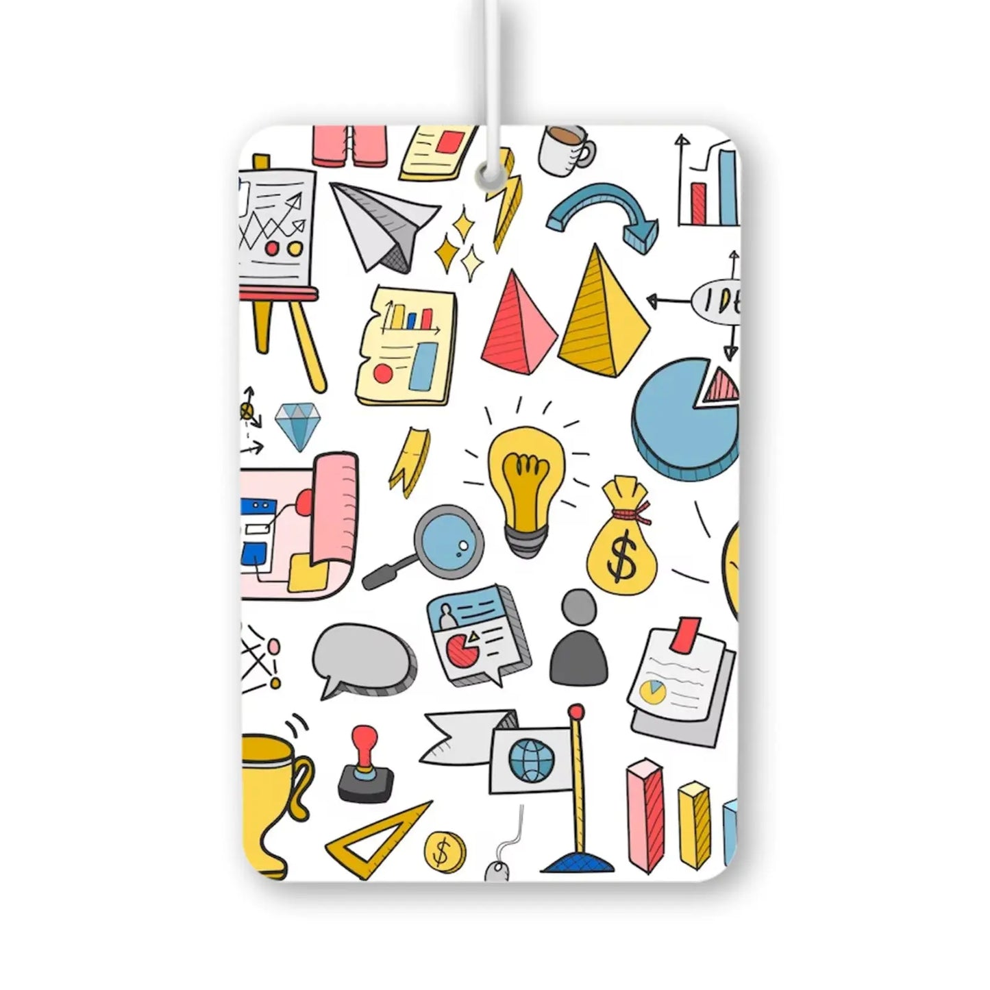 Colorful Business Icons Pattern Air Freshener
