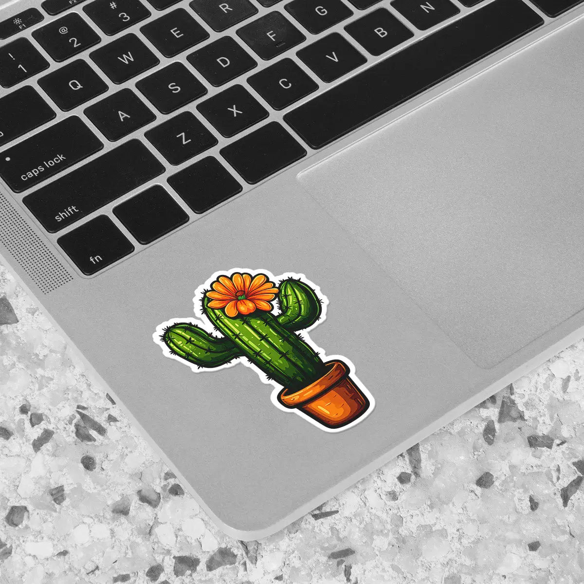 Colorful Cactus with Flower Sticker