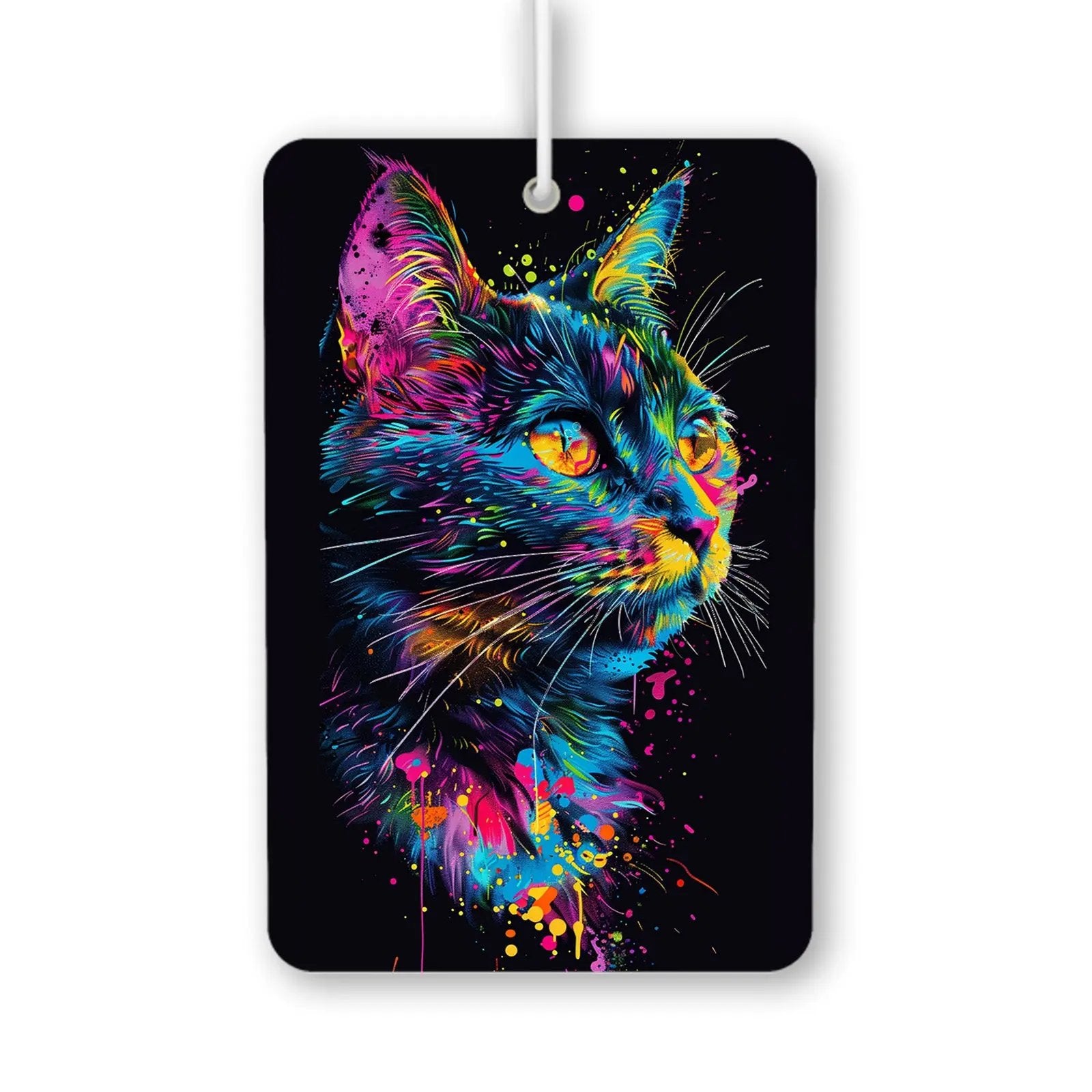 Colorful Cat Portrait Air Freshener
