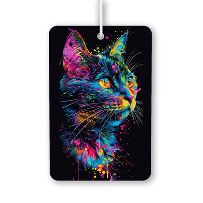 Colorful Cat Portrait Air Freshener