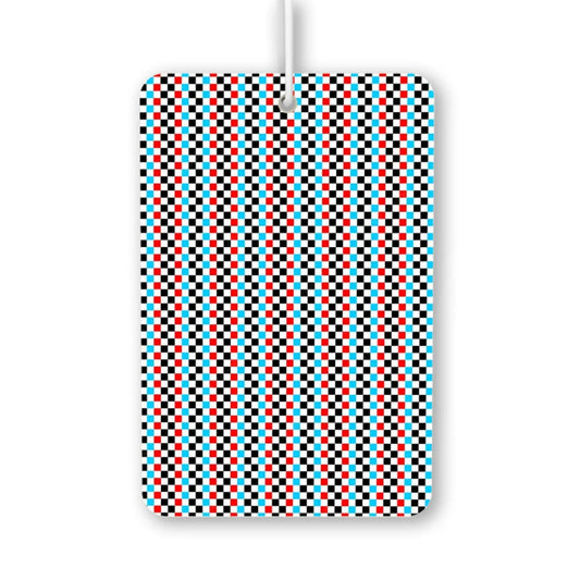 Colorful Checkerboard Pattern Air Freshener