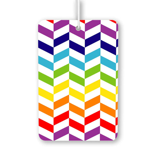 Colorful Chevron Pattern Air Freshener