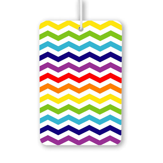 Colorful Chevron Pattern Air Freshener