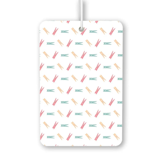 Colorful Clothespins Pattern Air Freshener