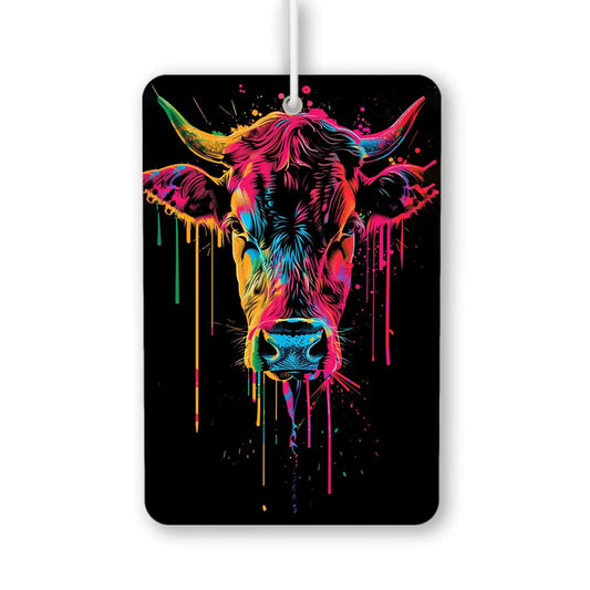 Colorful Cow Head Art Air Freshener