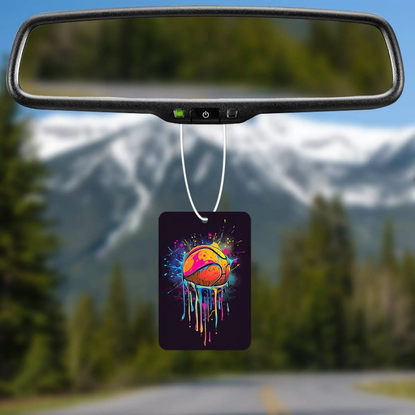 Colorful Dripping Basketball Air Freshener