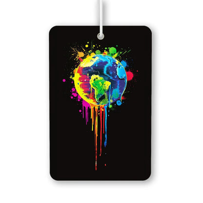 Colorful Dripping Earth Air Freshener
