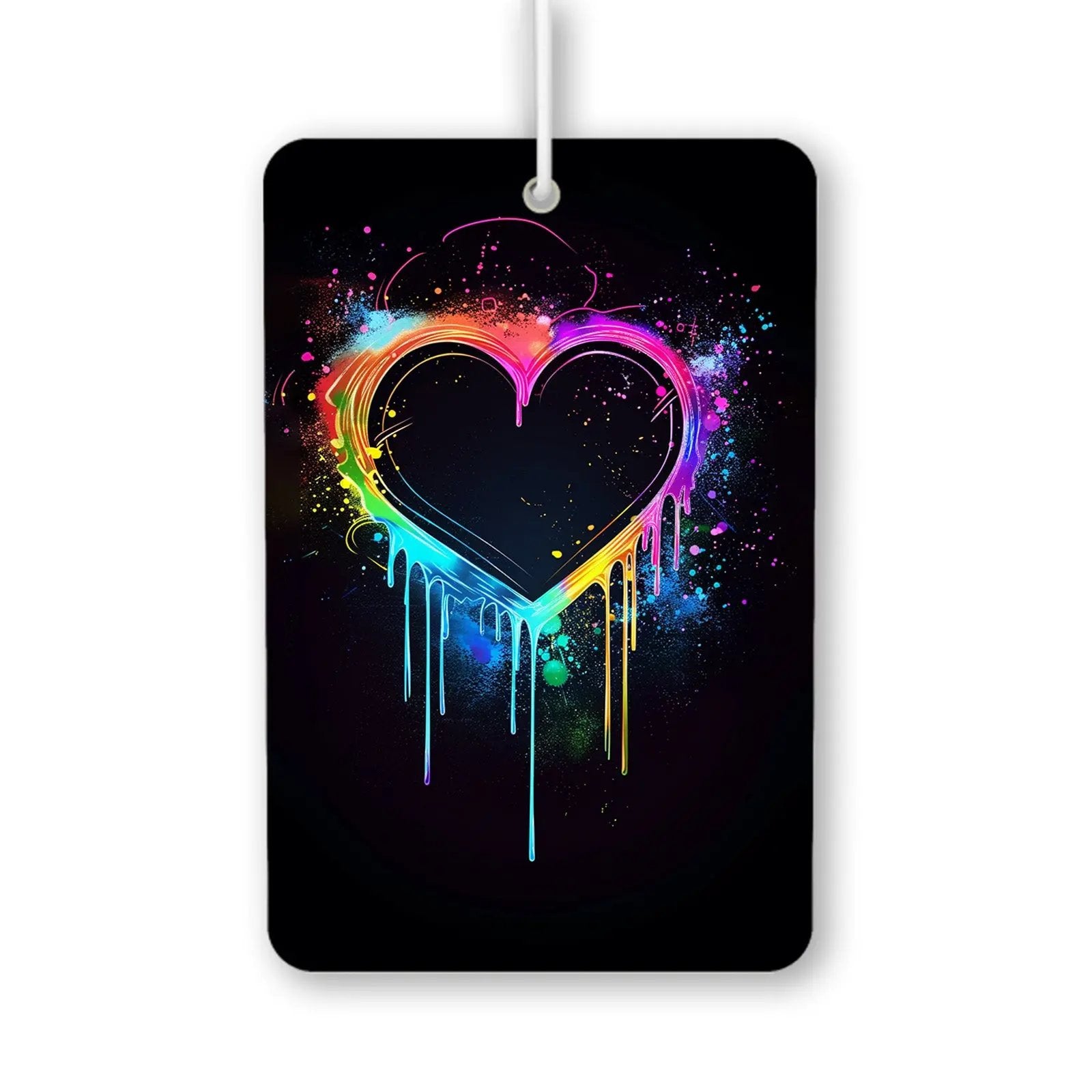 Colorful Dripping Heart Air Freshener
