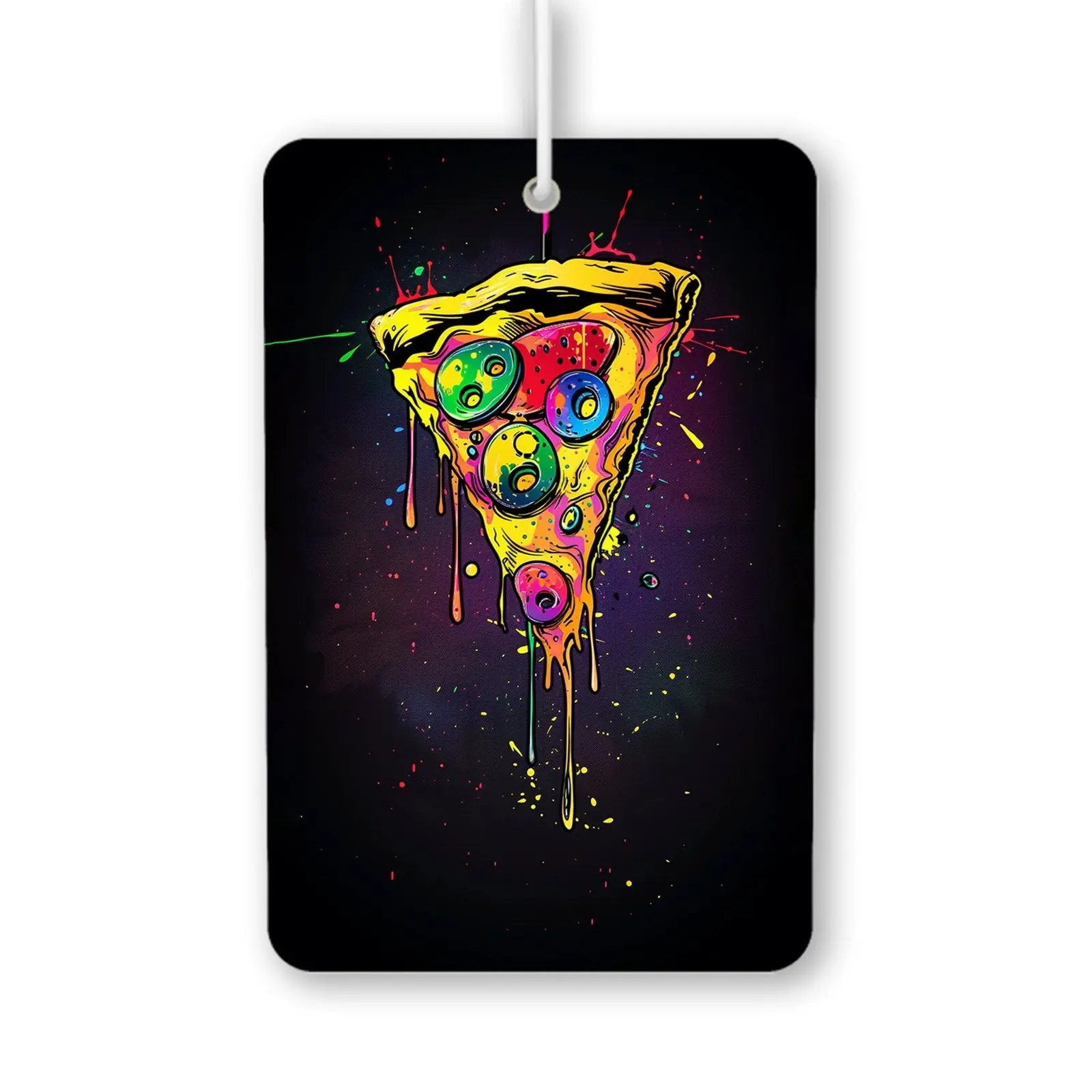 Colorful Dripping Pizza Slice Air Freshener