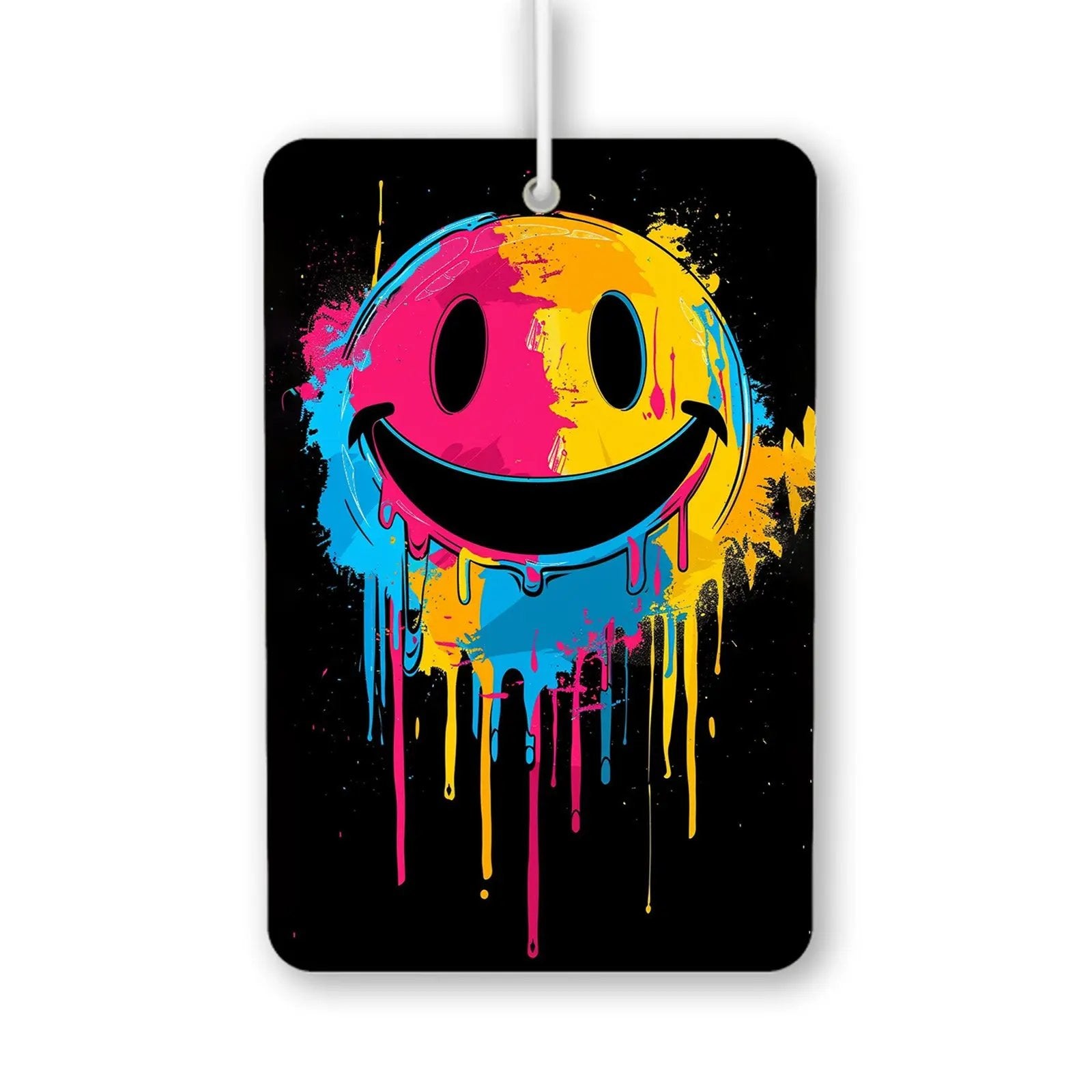 Colorful Dripping Smiley Face Air Freshener