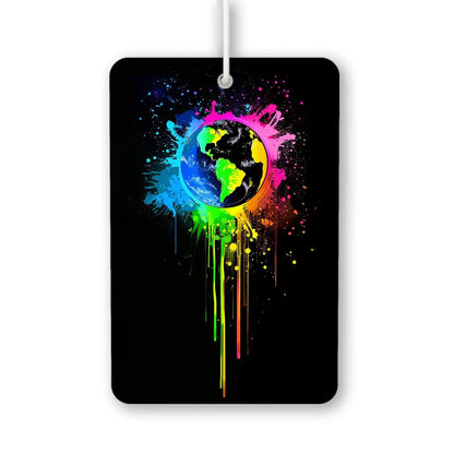 Colorful Earth Splash Air Freshener