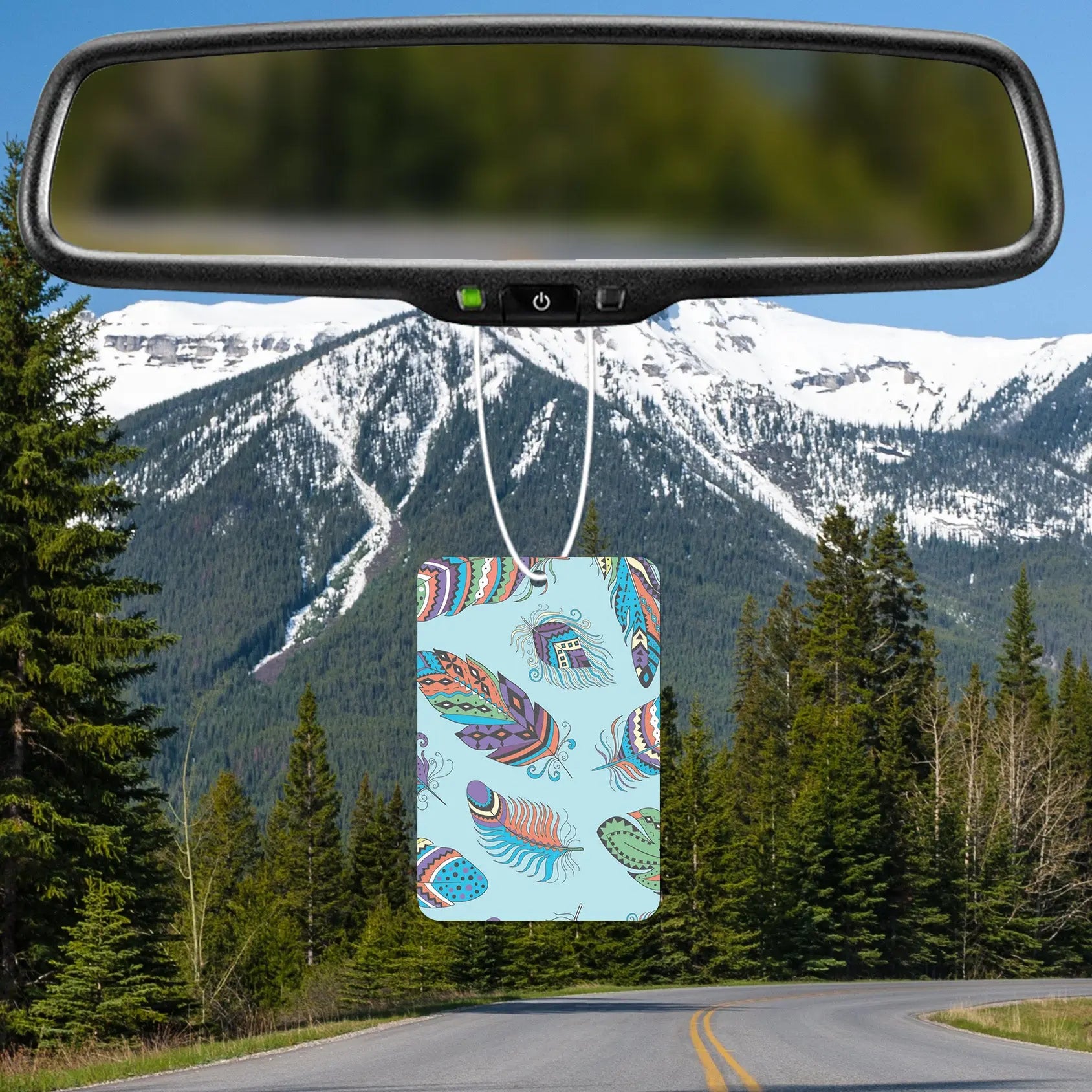Colorful Feather Pattern Air Freshener